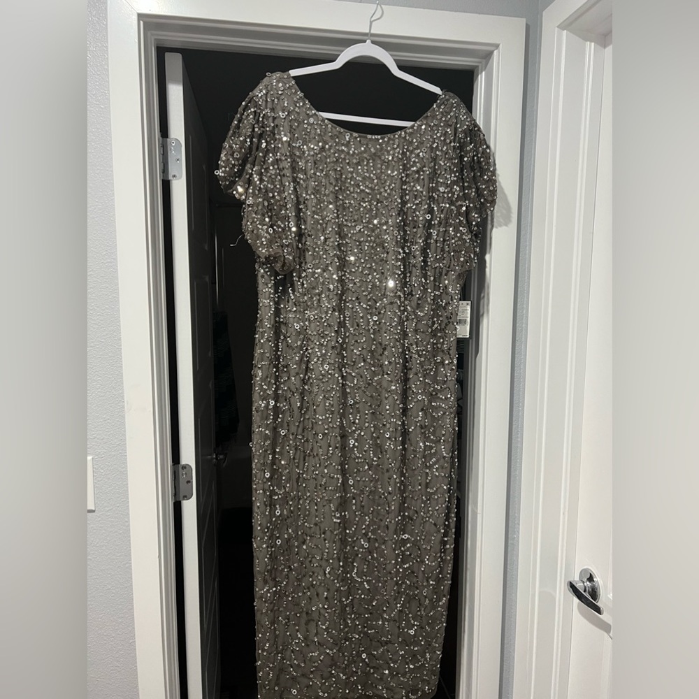 Adriana Papell beaded tea/ankle length dress